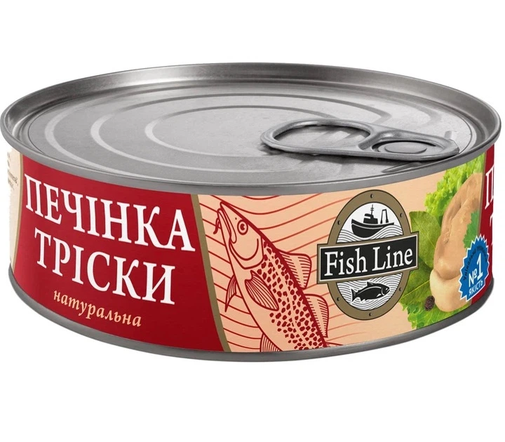 Печінка тріски Fish Line 230 г (4750162301298) - Фото 1 Печінка тріски Fish Line 230 г (4750162301298) - зображення 1