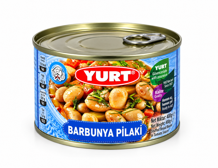 Квасоля велика в томатному соусі YURT Barbunya Pilaki 400г - Фото 1 Квасоля велика в томатному соусі YURT Barbunya Pilaki 400г - зображення 1