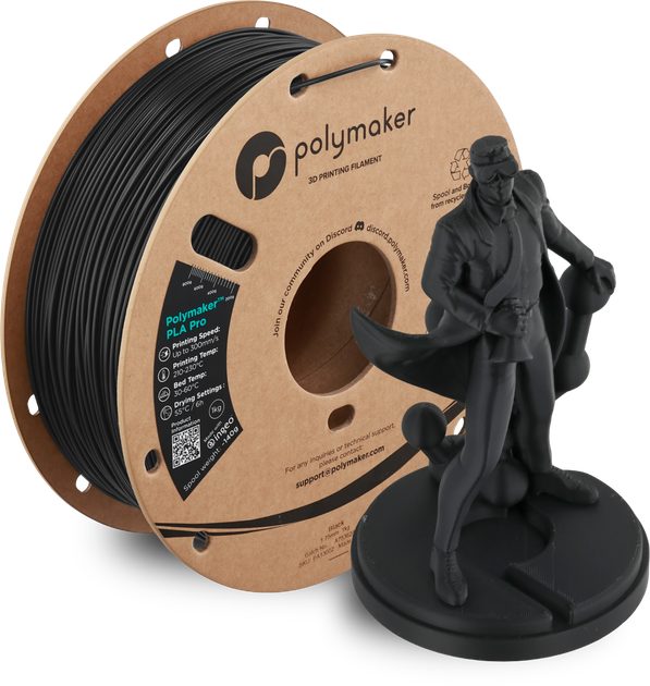 Filament Polymaker do druku 3D PolySonic PLA Pro 1 kg Black (6938936714019) - obraz 5