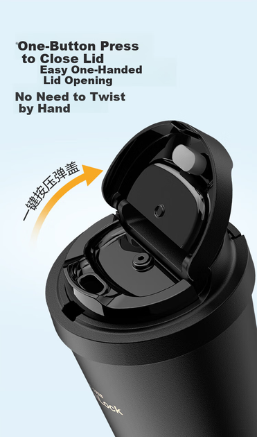 Термокружка LOCK&LOCK с кнопкой 550 мл Black - изображение 3