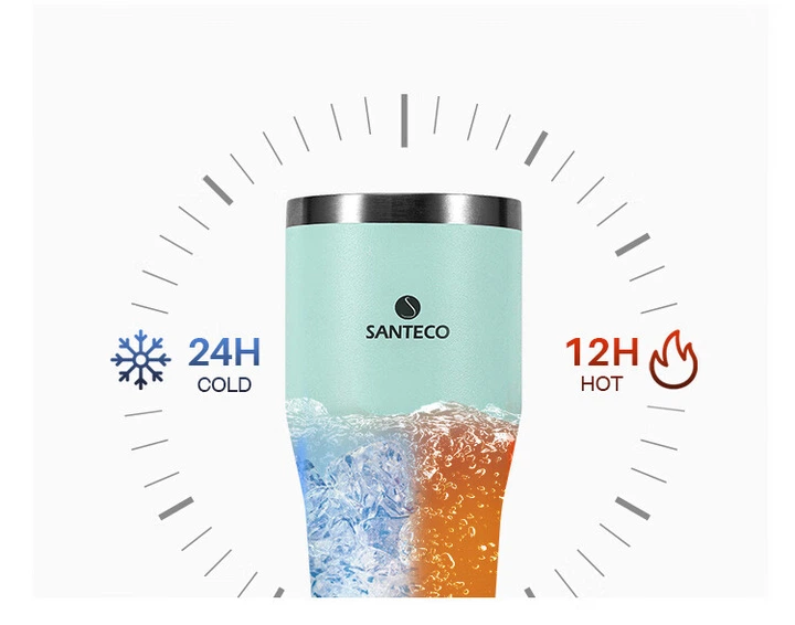 Термокружка SANTECO с трубочкой 590 мл Rose Red - Фото 4 Термокружка SANTECO с трубочкой 590 мл Rose Red - изображение 4