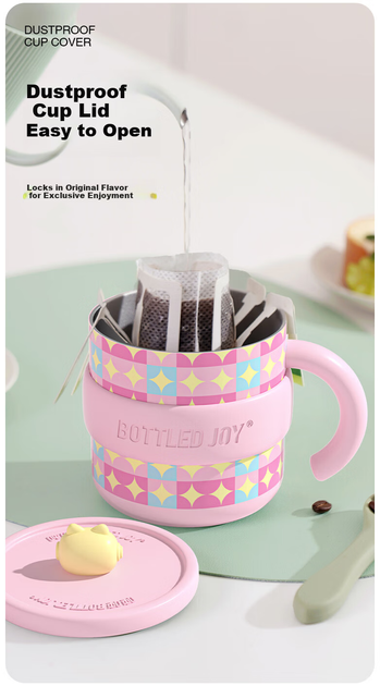 Термокружка BOTTLED JOY Ton Ton 450 мл Gold Coin - изображение 4