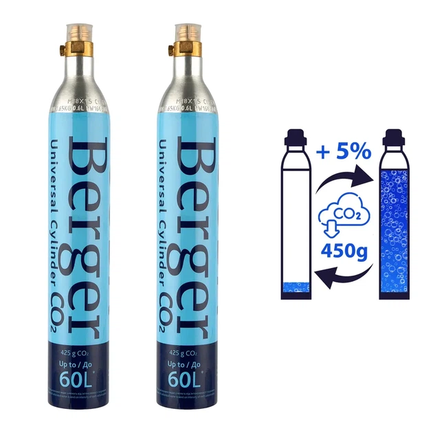 Обмін балона Berger Різьбовий CO2 425 г 2 шт (EX-CYL-SCR-425-2) - Фото 3 Обмін балона Berger Різьбовий CO2 425 г 2 шт (EX-CYL-SCR-425-2) - зображення 3