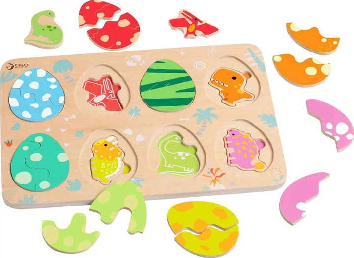 Puzzle drewniane z uchwytami Classic World Dinozaury 25 elementów (6020468) - Zdjęcie 2 Puzzle drewniane z uchwytami Classic World Dinozaury 25 elementów (6020468) - obraz 2