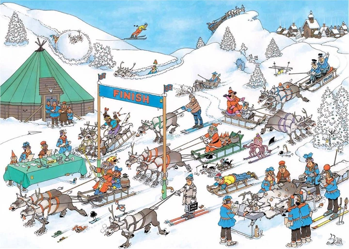 Puzzle Jumbo Jan van Haasteren Wyścigi 500 elementów (2051734) - Zdjęcie 2 Puzzle Jumbo Jan van Haasteren Wyścigi 500 elementów (2051734) - obraz 2