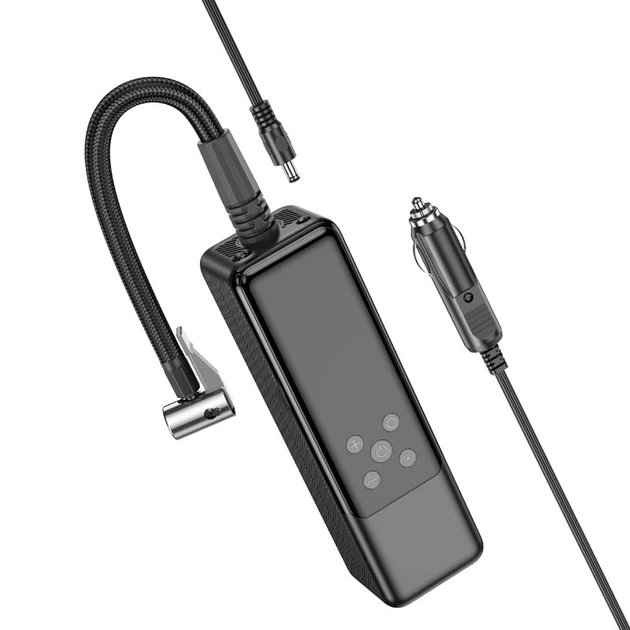 Автомобільний насос HOCO ZP5 May smart air pump Black - зображення 4
