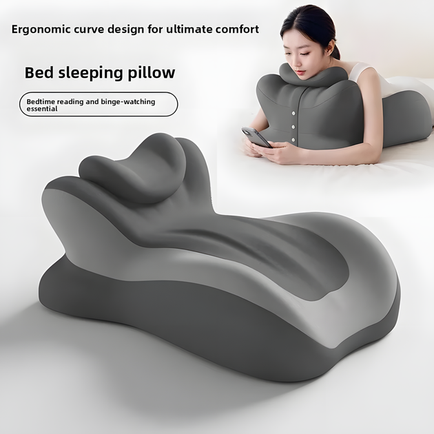 Ергономічна клинуватий подушка з memory foam для шиї, спини та ніг - Фото 2 Ергономічна клинуватий подушка з memory foam для шиї, спини та ніг - зображення 2