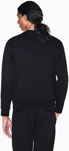 Мужской черный свитшот Armani Exchange с белым лого размер M - изображение 2
