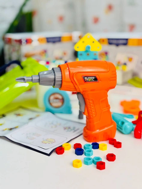 Детский набор инструментов Little Engineer «Юный мастер» с шуруповертом - изображение 6