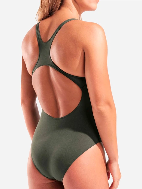 Купальник слитный женский Arena Team Swimsuit Swim Pro Solid 004760-609 Темно-зеленый (3468337729242) - изображение 5