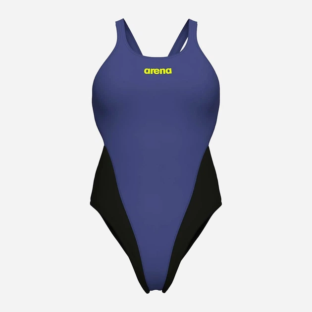 Купальник слитный женский Arena Team Swimsuit Swim Tech Solid 004763-851 Темно-синий/Черный (3468337873440) - изображение 7