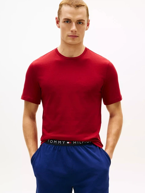 Набор футболок нательных мужских хлопковых Tommy Hilfiger 352523569 M 3 шт Темно-синий/Красный/Голубой (1163326724) - Фото 2 Набор футболок нательных мужских хлопковых Tommy Hilfiger 352523569 M 3 шт Темно-синий/Красный/Голубой (1163326724) - изображение 2