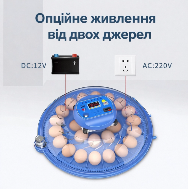 Інкубатор автоматичний на 80 яєць Vertis (220/12В) з цифровим контроллером - изображение 4