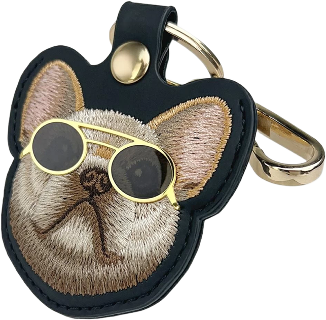 Etui-brelok Nimmy do AirTag Glasses Cool Dog Black (6971080318665) - obraz 5