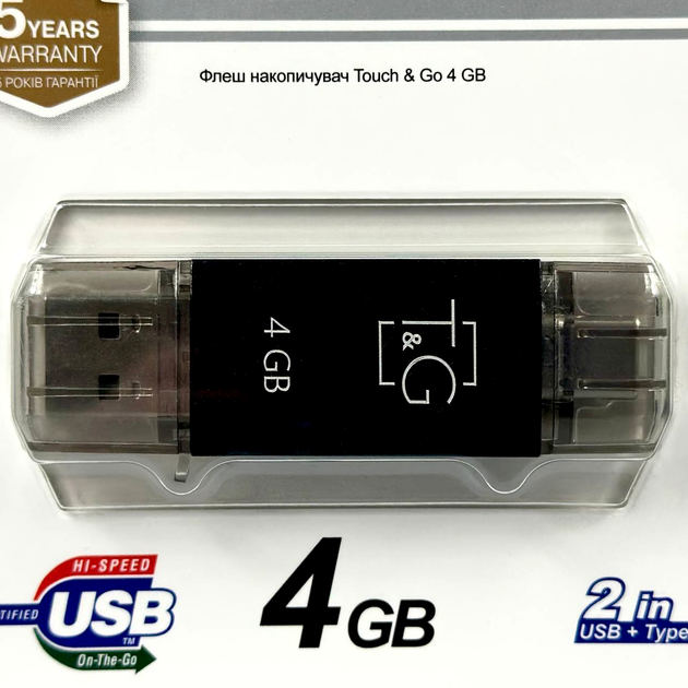 USB флешка 4Гб USB Type-C пластик накопитель T&G Star 009 - Фото 2 USB флешка 4Гб USB Type-C пластик накопитель T&G Star 009 - изображение 2