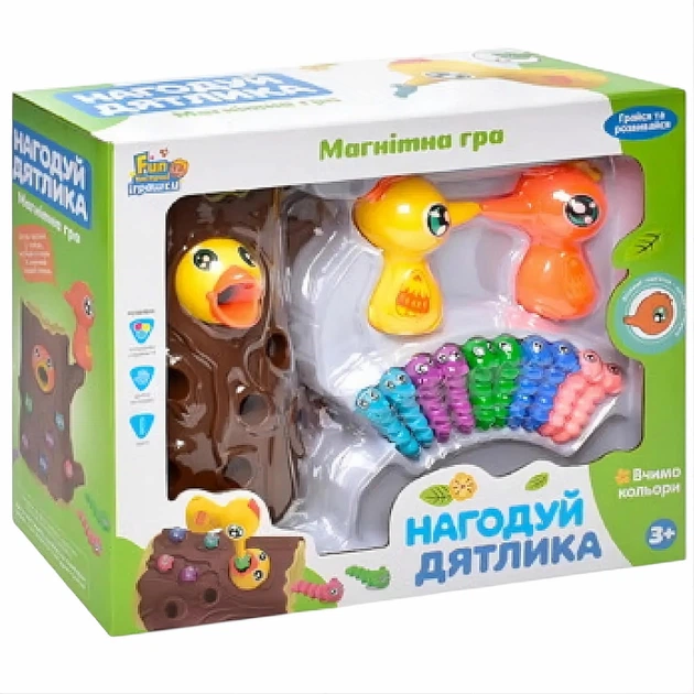 Детская магнитная игра «Накорми дятла» Limo Toy FT 0030, игрушка с птичками и червячками - Фото 5 Детская магнитная игра «Накорми дятла» Limo Toy FT 0030, игрушка с птичками и червячками - изображение 5