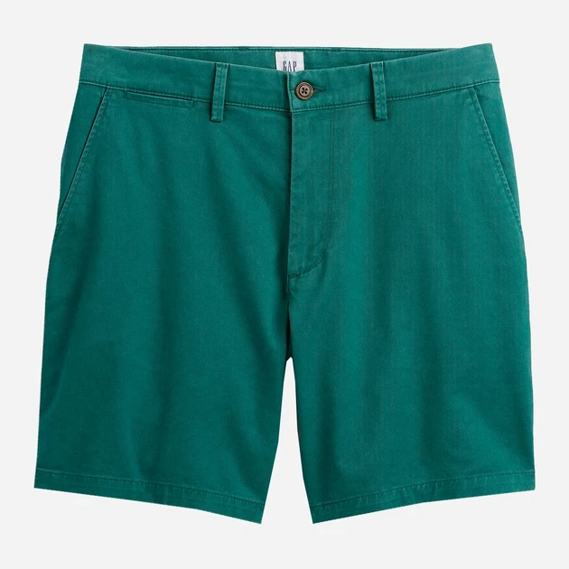 Шорты хлопковые короткие мужские GAP 594089903 36 Зеленые (1163384751) - изображение 6