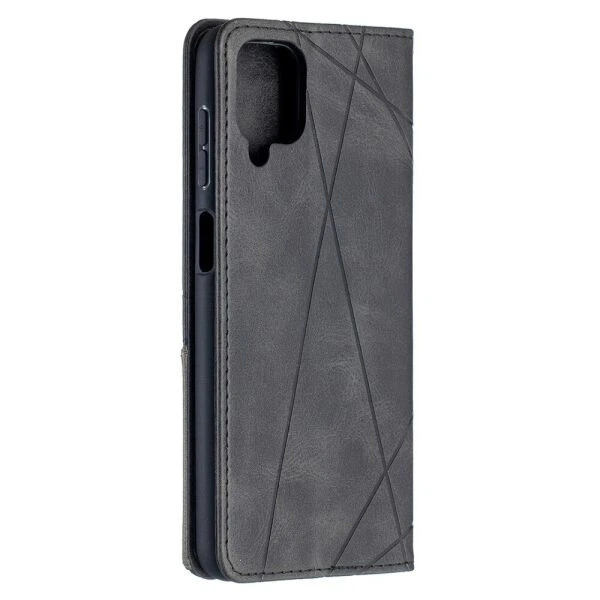 Чехол-книжка с кармашками UniCase Geometric Pattern для Samsung Galaxy A12 (A125) / A12 Nacho (A127) / M12 (M127) - Black - изображение 4