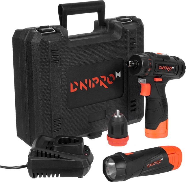 Аккумуляторная дрель-шуруповерт Dnipro-M CD-121QL (81317000