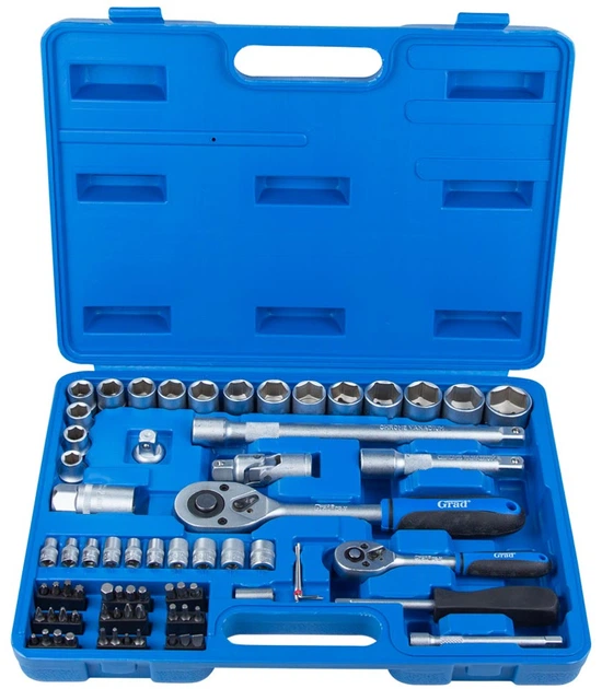 Набор насадок торцевых и бит Grad Start 1/2", 1/4" 72 шт в кейсе (6003145) - изображение 2