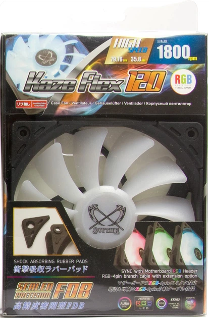 Wentylator Scythe Kaze Flex 120 mm RGB 1800 obr./min (SU1225FD12HR-RN) - obraz 10