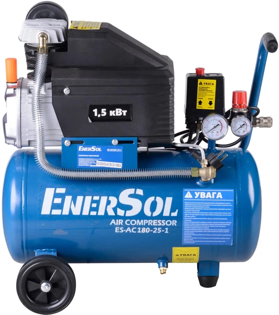 Компресор повітряний поршневий EnerSol ES-AC180-25-1 25 л - зображення 2