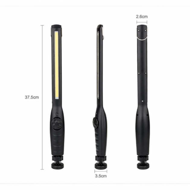 Фонарь аккумуляторный с магнитом и клипсой USB BL-821 COB LED BLack - Фото 2 Фонарь аккумуляторный с магнитом и клипсой USB BL-821 COB LED BLack - изображение 2