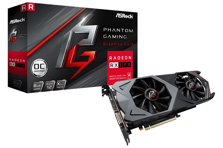 Видеокарта ASRock PCI-Ex Radeon RX 590 Phantom Gaming X OC 8GB