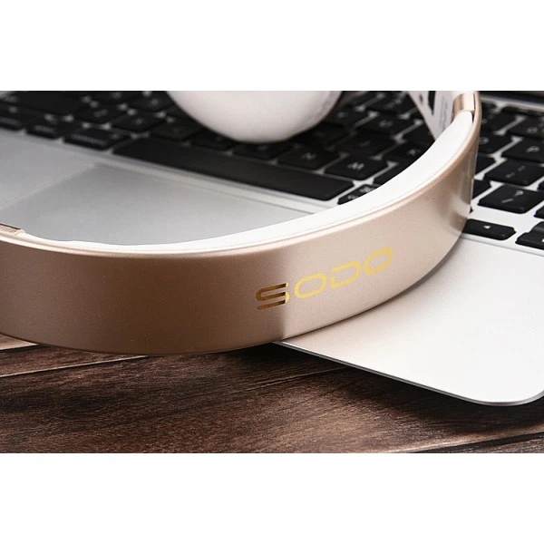 Бездротові Bluetooth навушники-колонки 2 в 1 SODO MH3 Gold - изображение 4