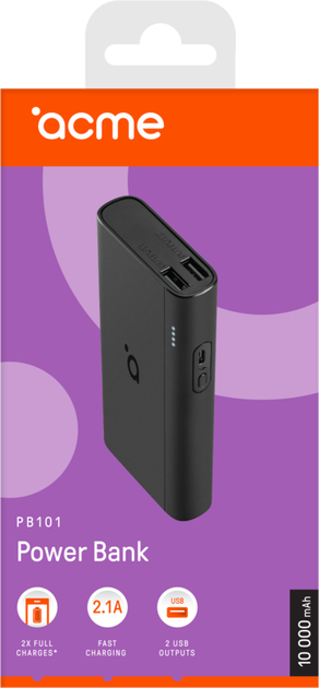 УМБ Acme PB101 10000 mAh Black (4770070880517) - изображение 5