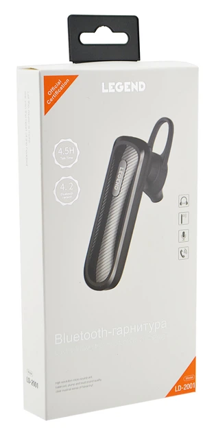 Bluetooth Гарнітура Legend LD-2001 Black - зображення 6