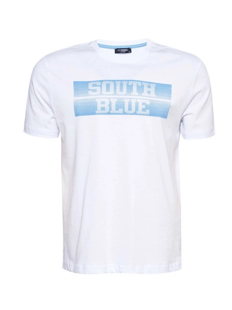 Футболка LC Waikiki South blue М Біла (LCW T-shirt -153-0) - Фото 2 Футболка LC Waikiki South blue М Біла (LCW T-shirt -153-0) - зображення 2