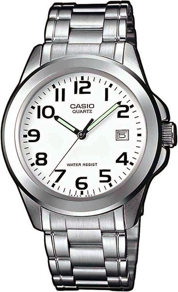 Наручний годинник з неоновим дисплеєм Casio MTP-1259PD-7B EF Білий/сталевий - зображення 2