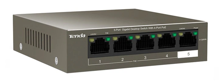 Switch Tenda TEG1105P-4-63W 5xGE 5-portowy gigabitowy do komputerów stacjonarnych (TEG1105P-4-63W) - obraz 2