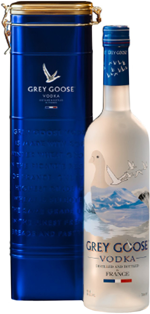 Горілка Grey Goose 0.75 л 40% в металевій коробці (7640175710088) - зображення 1