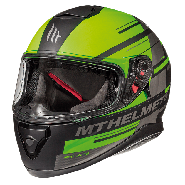 Мотошолом MT Helmets Thunder 3 SV PITLANE Matt Fluor Green XXL - зображення 4
