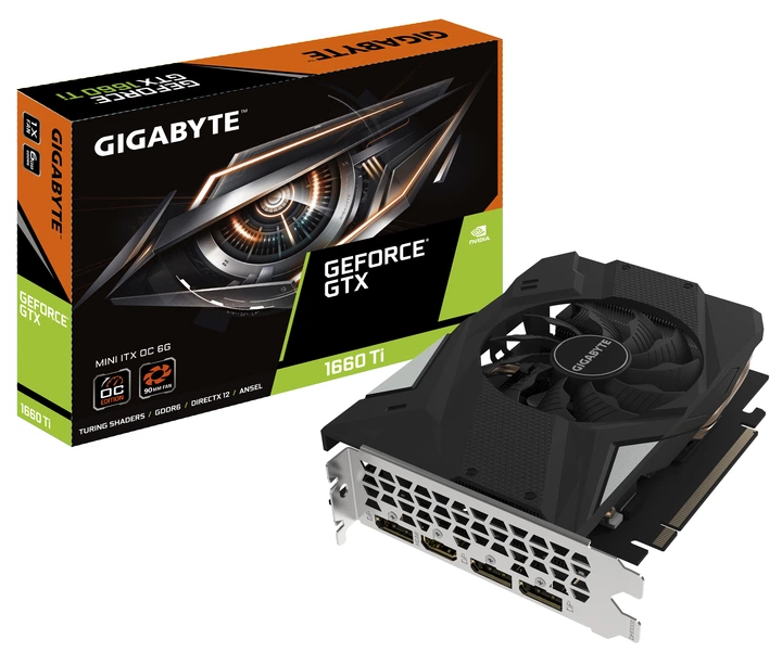 Видеокарта Gigabyte PCI-Ex GeForce GTX 1660 Ti Mini ITX OC 6G 6GB