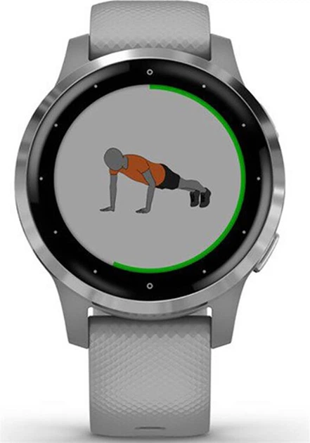 Смарт-годинник Garmin Vivoactive 4S Powder Gray with Silver (010-02172-03); 1.1" (218x218) TFT / Bluetooth / Wi-Fi, GPS, GLONASS / до 7 днів / 5 ATM / 40 х 40 х 12.7 мм, 40 г / сірий - Фото 4 Смарт-годинник Garmin Vivoactive 4S Powder Gray with Silver (010-02172-03); 1.1" (218x218) TFT / Bluetooth / Wi-Fi, GPS, GLONASS / до 7 днів / 5 ATM / 40 х 40 х 12.7 мм, 40 г / сірий - зображення 4