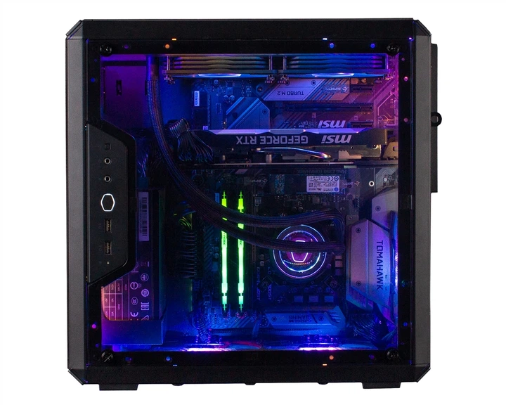 Персональный компьютер Expert PC Ultimate (I9600KF.16.S12.2070S.692W); Intel Core i5-9600KF (3.7 - 4.6 ГГц) / ОЗУ 16 ГБ / SSD 1.21 ТБ / NVIDIA GeForce RTX 2070 Super 8 ГБ / без ОП / LAN / Windows 10 Home / черный - изображение 3