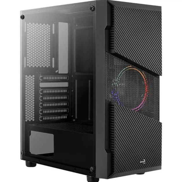 Корпус AEROCOOL Menace Saturn RGB-G-BK-v1 Black без БП - Фото 1 Корпус AEROCOOL Menace Saturn RGB-G-BK-v1 Black без БП - изображение 1