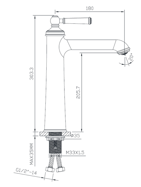 Смеситель для умывальника Imprese Hydrant ZMK031806011 - изображение 2
