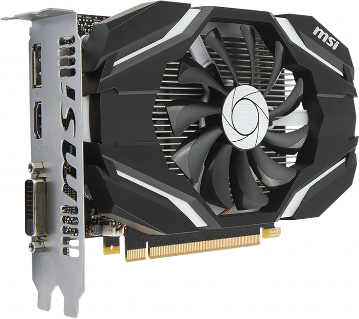 Відеокарта MSI PCI-Ex GeForce GTX 1050 2GB GDDR5 (128bit) (1354/7000) (DVI, HDMI, DisplayPort) (GeForce GTX 1050 2G) - зображення 2