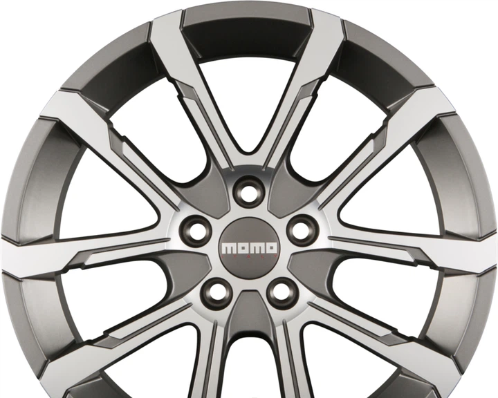 MOMO QUANTUM EVO Matt Anthracite Diamond Cut R17 W8 PCD5x112 ET48 DIA72 ...