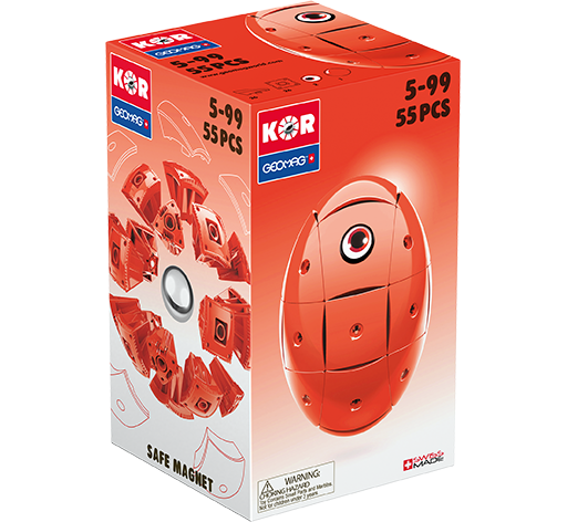 Geomag KOR Pantone Red | Магнитный конструктор Геомаг Кор красный PF.800.676.00 - изображение 7