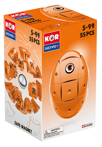 Geomag KOR Pantone Orange | Магнітний конструктор Геомаг Кор помаранчевий PF.800.671.00 - зображення 8