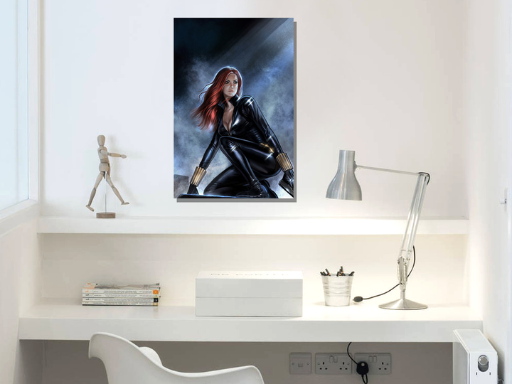 Картина GeekLand Black Widow Чёрная Вдова фан арт 40х60см BW.09.017 ...