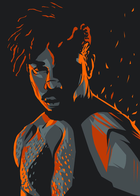 Картина GeekLand Black Panther Чёрная Пантера фан арт 40х60см BP.09.012 ...