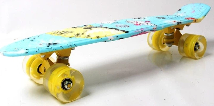 Детский пластиковый пенниборд скейтборд Penny Board с рисунком Cool 2 и светящимися колесами до 80 кг NST025571244 - изображение 2