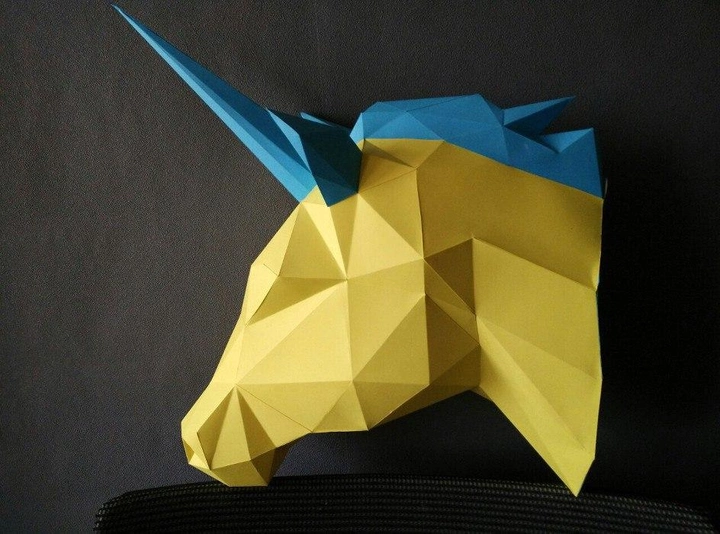 Оригами голова единорога: оригинальная закладка-уголок своими руками