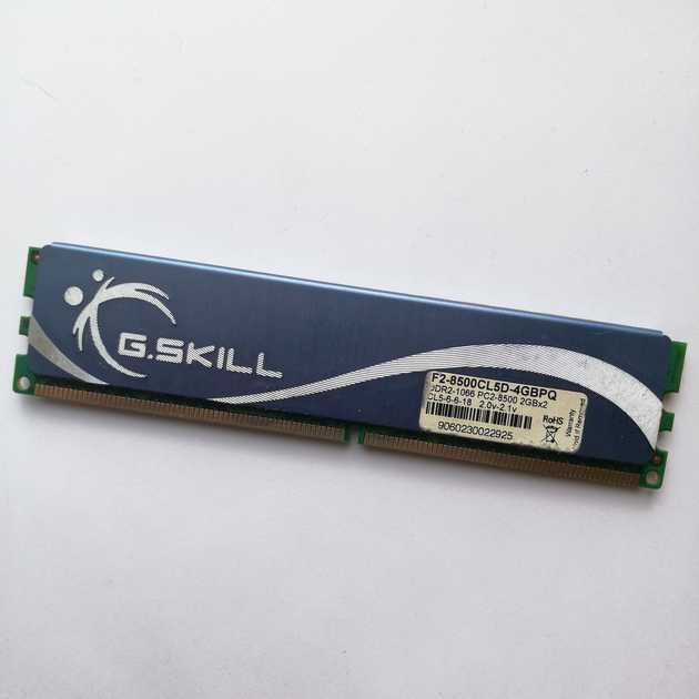 Ігрова оперативна пам'ять G. Skill DDR2 2Gb 1066MHz PC2 8500U CL5 (F2-8500CL5D-4GBPQ) Б/У - зображення 1